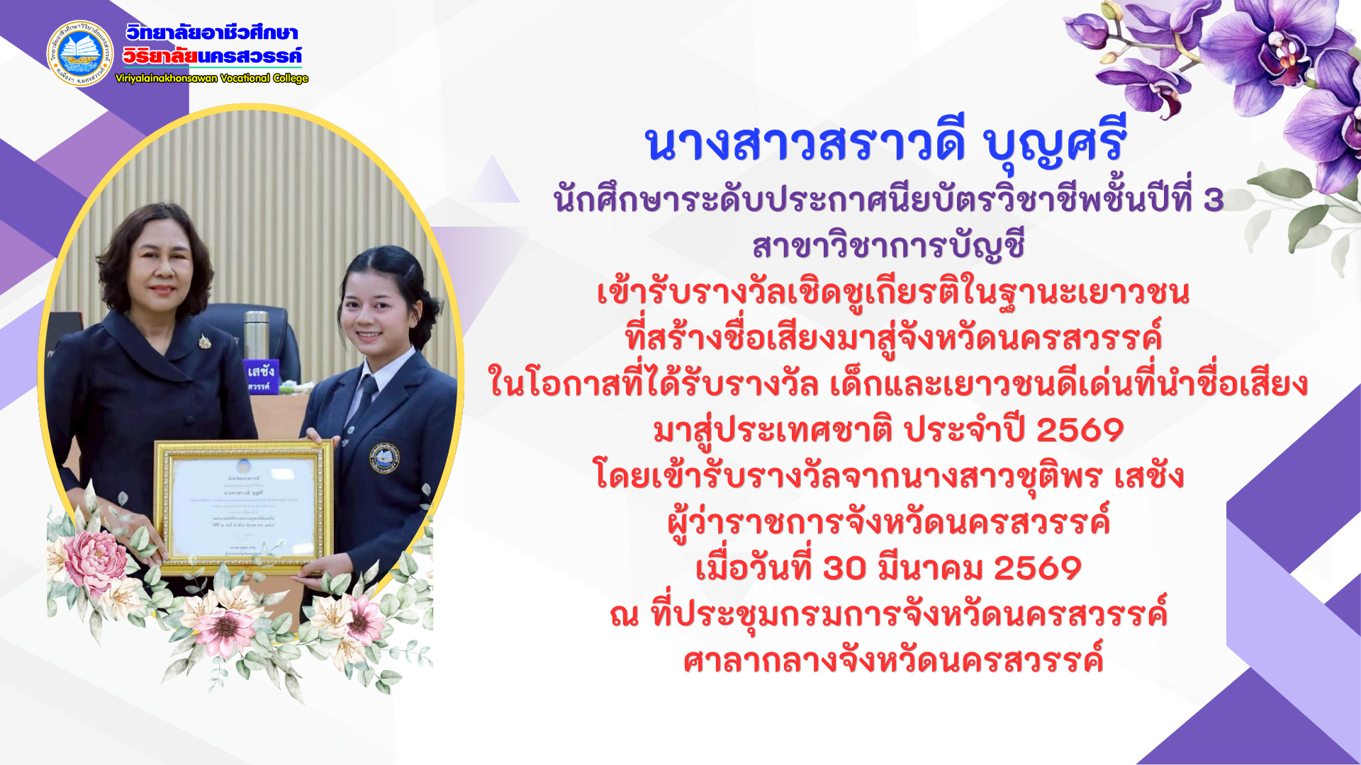 รางวัลเด็กและเยาวชนดีเด่นที่นำชื่อเสียงมาสู่ประเทศชาติ